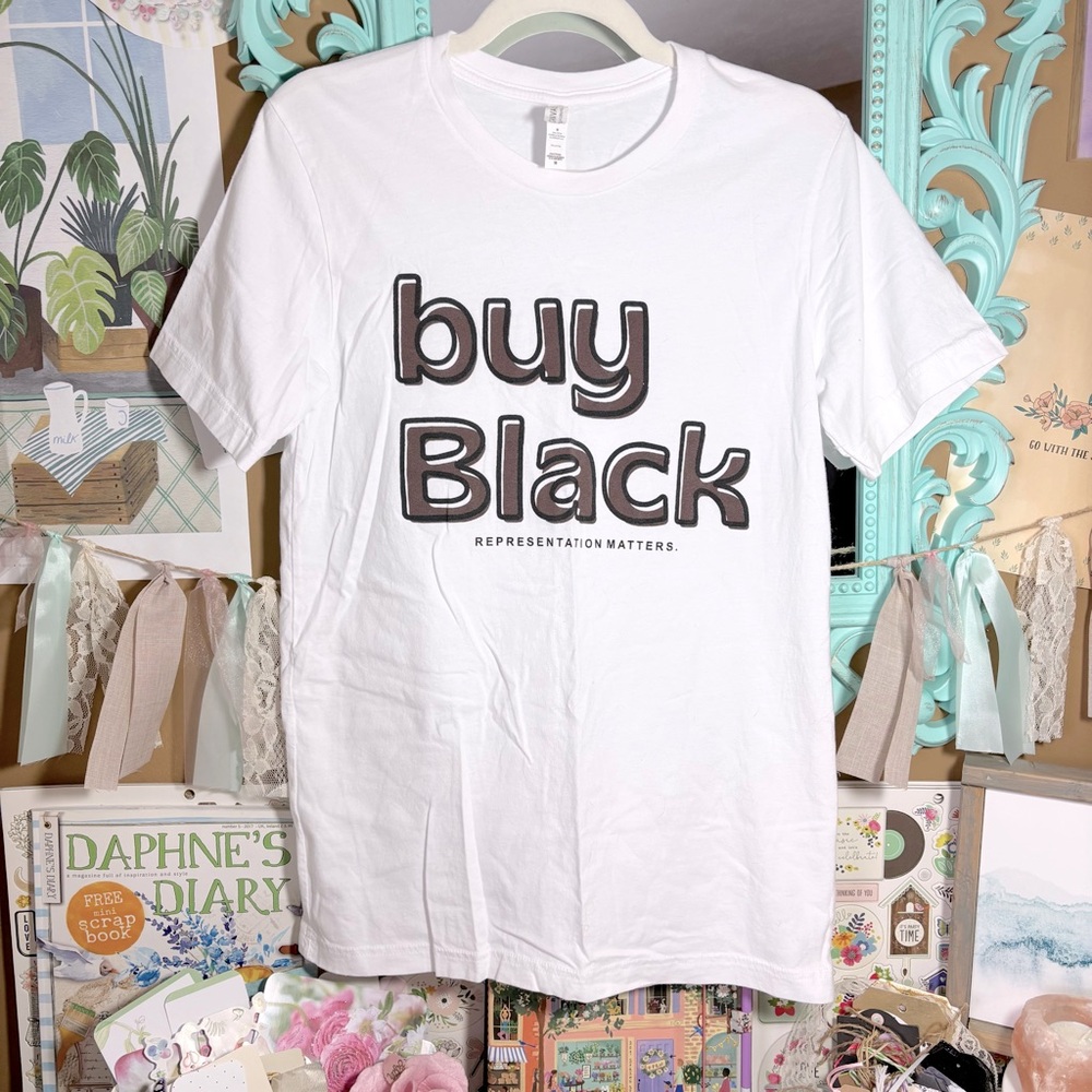 Buy Black Representation Matters Short Sleeve T-Shirt Unisex Size M Canvas Bella